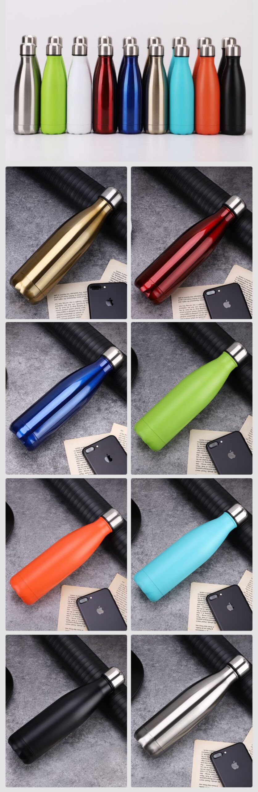 Stainless Steel Cola Shape Vacuum Insulated Bottle – 350ml/500ml/750ml/1000ml